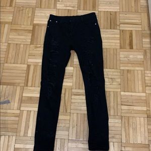 Black jeans with rips